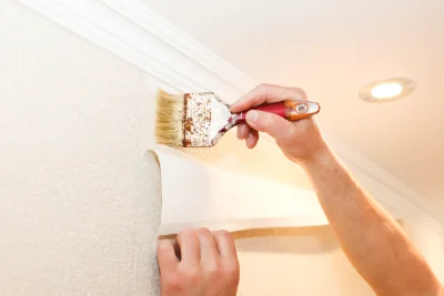 Pose de papier peint à Camalès — revêtements muraux et toiles de verre